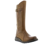 Fly London Women's Mol 2 Zip up Boots, Camel, 2.5 UK