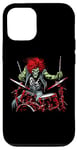 Coque pour iPhone 12/12 Pro Kit de batterie Rock and Roll Band Rock On Drum du batteur Skeleton Guy