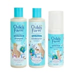 Childs Farm Kids Coco-Nourish Hair Regime Bundle |Tear Free Coconut Shampoo (250ml), Conditioner (250ml) and Leave-in Conditioner Spray (100ml) | Suitable for Dry, Curly and Coily Hair - 3 Pack