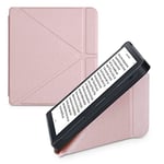 kwmobile Étui Compatible avec Kobo Libra 2 Coque - Étui à Rabat magnétique Tablette eReader Similicuir - Or Rose