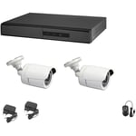 Housecurity - kit de surveillance vidéo ahd cloud dvr 4 canaux 2 caméras 5 mpx