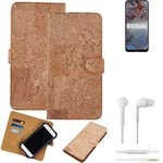 FOR Nokia G10 SMARTPHONE CASE COVER WALLETCASE CORK