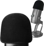 Flocked Foam Windscreen for Blue Yeti X - Mic Cover Pop Filter with Flocking Sur