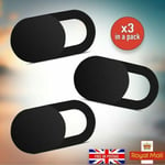 Webcam Cover 3 PACK Thin Camera Slider Iphone Privacy Laptop Mobile Tablet UK