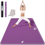 CAMBIVO Tapis de Sport Grand 183x122cm, 6mm/8mm/10mm/12mm Tapis Yoga TPE Antidérapant, Yoga Mat Tapis de Gym XXL Epais pour Gymnastique, Sport Maison, Fitness, Pilates