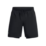 Under Armour Men's UA LAUNCH 7'' 2-IN-1 SHORT, Men's Running Shorts with a Breathable Inner Layer, 4-Way Stretch Compression Shorts, Ultra-Light Gym Shorts