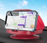 Support De Telephone Portable Pour Voiture-Pivotant A 360°-Avec Socle Adhesif-Pour Iphone 15/14/13/12 Pro Max/Xr/,Samsung Galaxy,Smartphone (Rouge)