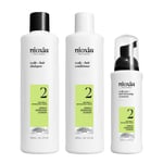 Nioxin Sistema 2 Kit Trifasico Shampoo 300ml Conditioner 300ml Treatment 100ml