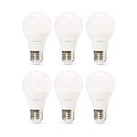 Amazon Basics Professional Lot de 6 ampoules LED 8.5 W Culot Edison à vis E27 Équivalent 60W Blanc chaud Intensité non variable