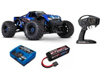 Traxxas 89086-4 Maxx V2 1/10 Monster Truck Brushless + Set TRX 4S Bleu