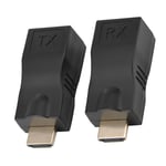 2x HDMI 30m till RJ45 nätverkskabelförlängare omvandlarrepeater över CAT-5e CAT6