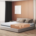 Matelas orthopédique 80 x 190 en mousse antibactérienne Hauteur 25 cm Revêtement 3D Air en fibre hypoallergénique et anti-acariens