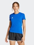 adidas Adizero Essentials Running T-Shirt - Blue, Blue, Size S, Women