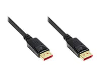 Good Connections Premium DisplayPort 1.4 Cable - 8K @60 Hz / 4K @240 Hz - Locking/Locking - Gold-Plated Connectors - Triple Shielding - Copper Conductor - Black - 1 m