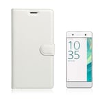 Sony Mankel Xperia XA Ultra PU Nahkakotelo Läpällä - Valkoinen