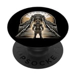 Aztec Warrior Mask Ancient Civilization Mexican Heritage PopSockets PopGrip Adhésif