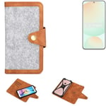 Felt Case for Samsung Galaxy S24 FE Cover light grey