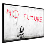 Plakat - No Future - 90 x 60 cm - Sort ramme