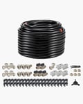 VEVOR Kit Conduite de Compresseur d'Air, 60,96 m x 19,05 mm, Système de Tuyauterie d'Air Comprimé en PEHD Aluminium, Étanche, Facile à Installer, Kit Tubes d'Air Comprimé pour Garages, Ateliers, Noir