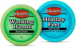O'Keeffe's Working Hands 96g & Healthy Feet 91g (Twin Pack) 