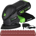 20V Cordless Detail Sander with Dust Collection, 20 Sandpapers, 12000 RPM