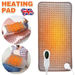 Electric Heat Pad Blanket Soothing Muscle Tension Back Neck Pain Relief w/ Timer