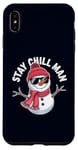 Coque pour iPhone XS Max Stay Chill, Man Cool Winter Snowman, Noël