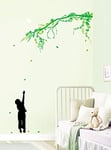 Ambiance Sticker Autocollant Muraux Décoration Adhésifs Chats Noirs et Arbres Sticker Murale pour Bébé, Chambre d'enfant et Salon - H50 x L70 cm