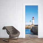 Sticker Porte Phares Belle Ile en mer 204 x 63 cm