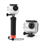 LEWOTE Boîtier étanche et poignée flottante compatible avec Insta360 GO 3, boîtier de protection pour plongée sous-marine avec support accessoires pour Insta360 GO 3