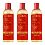 3x Creme of Nature Argan Oil Moisture & Shine Shampoo, 20 oz / 591 ml