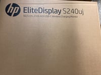 NEW HP EliteDisplay S240uj Wireless Charging Monitor Screen LED IPS 23.8" QHD 2K