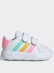 adidas Sportswear Infant Unisex Grand Court 2.0 Shoes Kids - White, White, Size 5 Younger