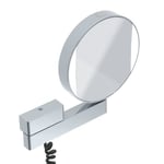 Emco Miroir cosmétique Universel LED sur Bras Flexible - Miroir cosmétique Rond avec éclairage pour Montage Mural - Miroir grossissant (3/7x) avec température de Couleur réglable