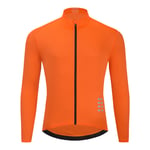 Homme Veste De Cyclisme,Légère Sports Vélo Jersey Coupe-Vent Manche Longue Veste Running,avec Matériaux Réfléchissants pour Cyclisme à Randonné,Course à Pied(Size:XX-Grand,Color:Orange)