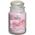 Price's Candles Large Glass Jar Cherry Blossom 150 Hours Burn Time Prices Candle