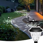 GIGALUMI Solar Lights Outdoor Garden 10 Pack, LED Garden Lights with Great Pattern, Waterproof Auto On/Off Solar Powered Lights for Garden Walkway Driveway Lawn Pathway（Cold White）