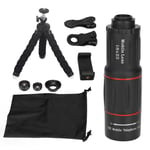 Kit D'objectif De Cam&eacute;Ra De T&eacute;L&eacute;Phone 4 En 1, T&eacute;L&eacute;Objectif 18x, Fisheye Macro, Objectif Grand Angle Pour Smartphone, Tablette Pc