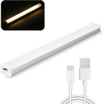 Lampe De Placard Barre Led,Lampe Sans Fil Luminaires Intérieur Veilleuse Detecteur De Mouvement 20Cm 3Modes Lumiere Pour Cuisine Escalier Couloir Placard (Couleurs Chaudes)