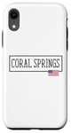 iPhone XR Coral Springs City USA Flag State Travel America Women Men Case