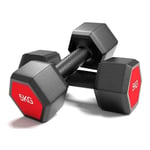 LILIS Weight Bench Adjustable Dumbbell Fitness Equipment For Men Dumbbells Black Non-slip Hand Weights Dumbells For Push Ups Training Arm Muscle (Color : Black, Size : 5KG x 2)