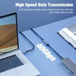 USB 4 Thunderbolt 4 3 Type C -jatkokaapeli 40 Gbps USB-C uros-naaras -näyttö PD 100 W 8K Videotelakointiasema 0,3 m harmaa