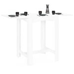 Table haute de bar extensible dona 2 à 4 personnes blanche 65-130 cm