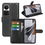 Oppo Reno 10 Pro 5G      Pu Wallet Case    [Black]