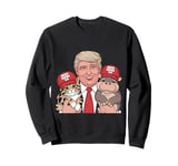 Moo Deng 24 Trump’s Cat Hippo Take Center Stage Sweatshirt