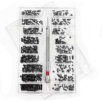 500 st Micro Tiny Reparations Screw Kit, med skruvmejsel, liten rostfritt stål skruv sortiment kit, 18 storlekar, för glasögon, bärbar dator, smycken