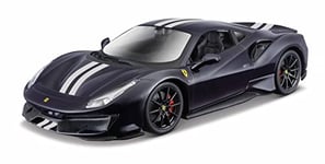 Bburago Ferrari 488 Pista (2018) : modèle de Voiture à l'échelle 1:24, Ferrari Race & Play Series, Portes Mobiles, Bleu (18-26026B)