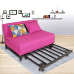 Sofa Bed, Folding Sleeper Guest Bed Single Small Double with 13 cm Thick Memory Foam Mattress Day Bed 120 * 195 * 132Cm, No Tools Required, Easy to Assemble,1,120cm