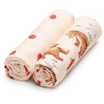 T-TOMI BIO Muslin Diapers stofbleer Very Beary 65x65 cm 2 stk.