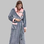 Winter Warm Lovers Bathrobe Sleepwear Lady Men Lengthen and Thicken Robe Flannel Casual Nightdress Homewear L Longwomenrobe5 Livraison Gratuite